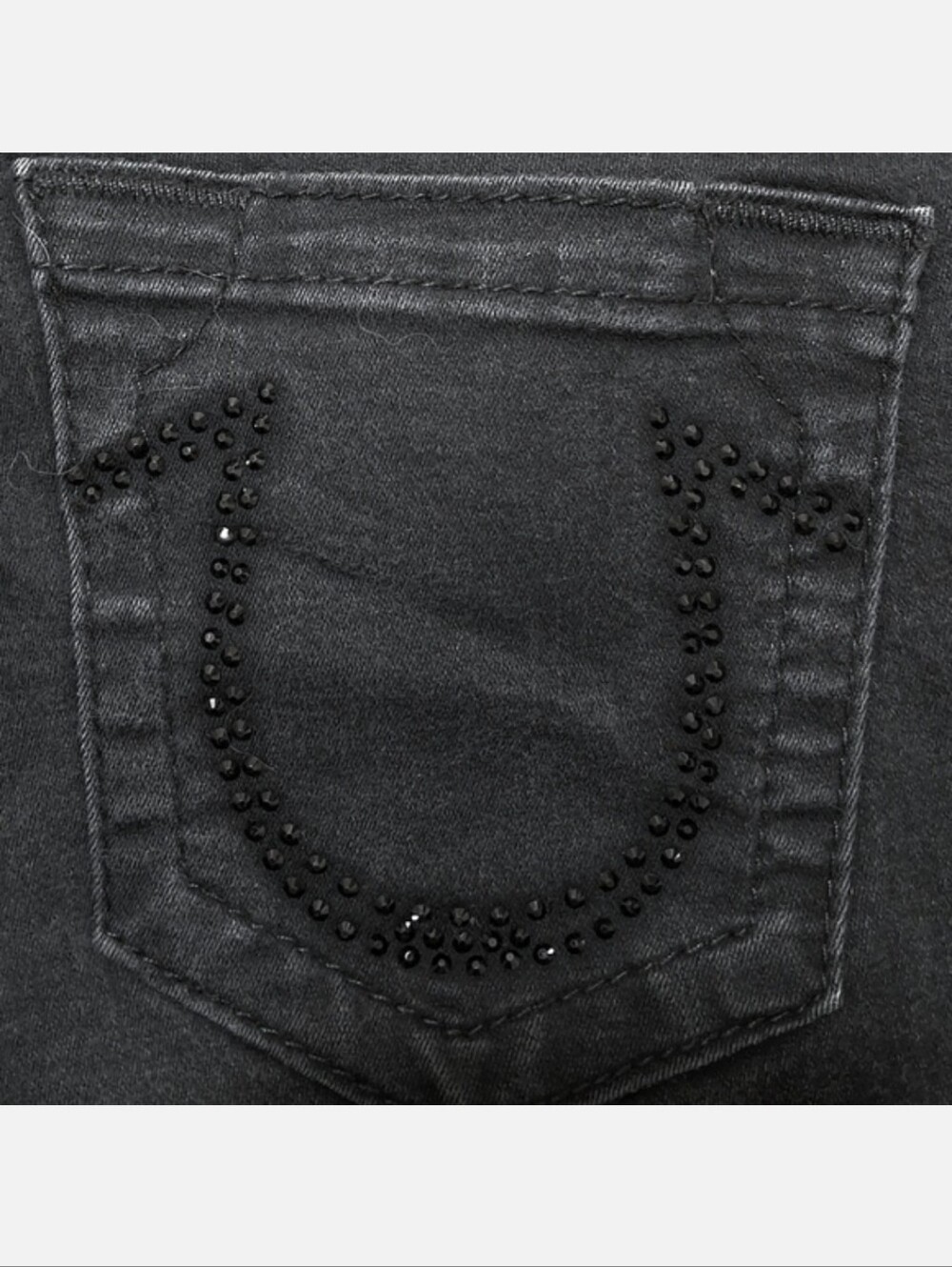 True Religion Halle Black Skinny Jeans With Crystal-Embellished Back Pockets